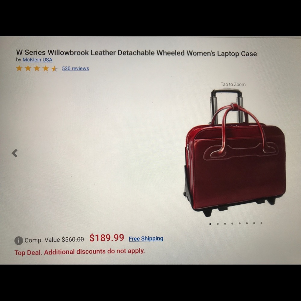 McKlein detachable women’s leather Laptop bag